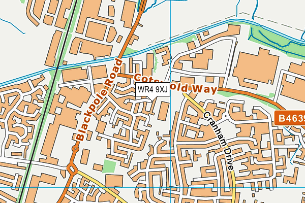 WR4 9XJ map - OS VectorMap District (Ordnance Survey) WR4 9XJ map - OS VectorMap District (Ordnance Survey)