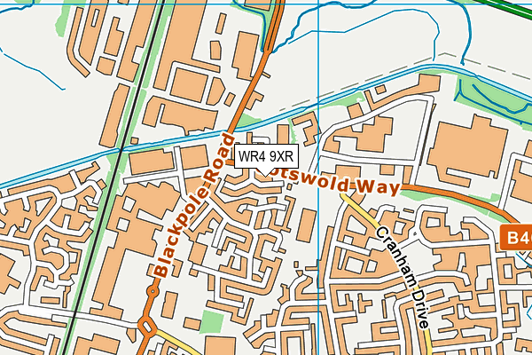 WR4 9XR map - OS VectorMap District (Ordnance Survey) WR4 9XR map - OS VectorMap District (Ordnance Survey)