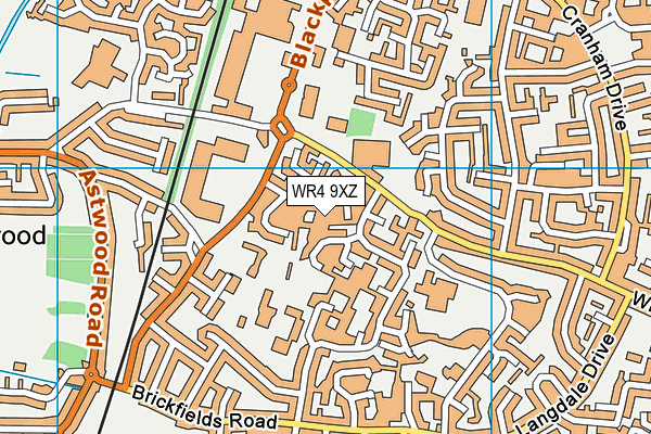 WR4 9XZ map - OS VectorMap District (Ordnance Survey) WR4 9XZ map - OS VectorMap District (Ordnance Survey)