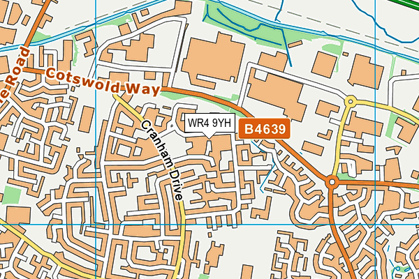 WR4 9YH map - OS VectorMap District (Ordnance Survey) WR4 9YH map - OS VectorMap District (Ordnance Survey)