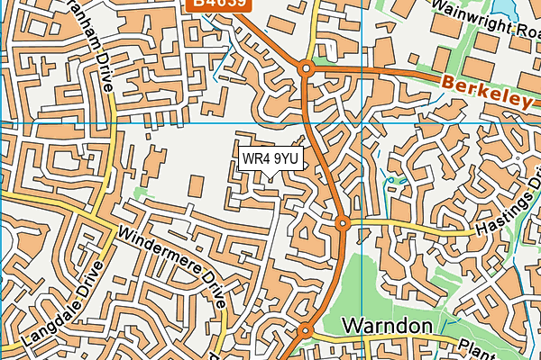 WR4 9YU map - OS VectorMap District (Ordnance Survey) WR4 9YU map - OS VectorMap District (Ordnance Survey)