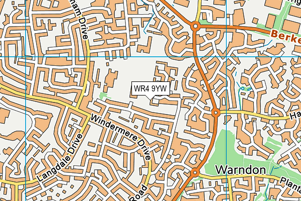 WR4 9YW map - OS VectorMap District (Ordnance Survey) WR4 9YW map - OS VectorMap District (Ordnance Survey)