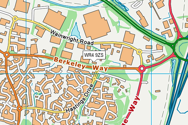 WR4 9ZS map - OS VectorMap District (Ordnance Survey) WR4 9ZS map - OS VectorMap District (Ordnance Survey)