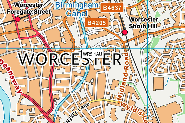 WR5 1AU map - OS VectorMap District (Ordnance Survey)