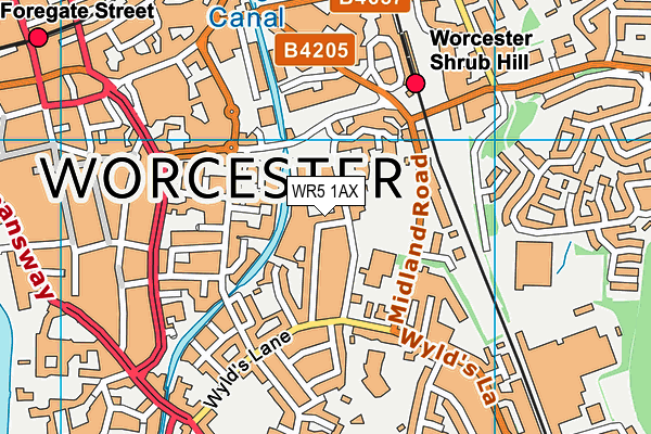 WR5 1AX map - OS VectorMap District (Ordnance Survey) WR5 1AX map - OS VectorMap District (Ordnance Survey)