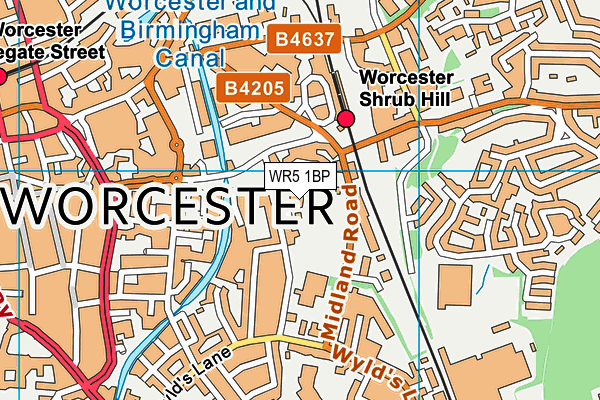 WR5 1BP map - OS VectorMap District (Ordnance Survey) WR5 1BP map - OS VectorMap District (Ordnance Survey)
