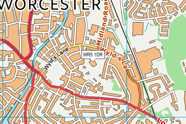 WR5 1DR map - OS VectorMap District (Ordnance Survey) WR5 1DR map - OS VectorMap District (Ordnance Survey)