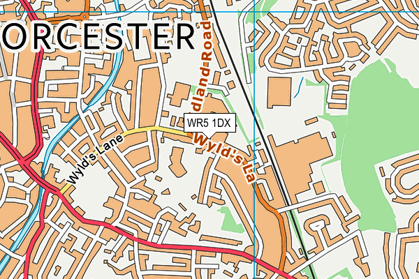 WR5 1DX map - OS VectorMap District (Ordnance Survey) WR5 1DX map - OS VectorMap District (Ordnance Survey)