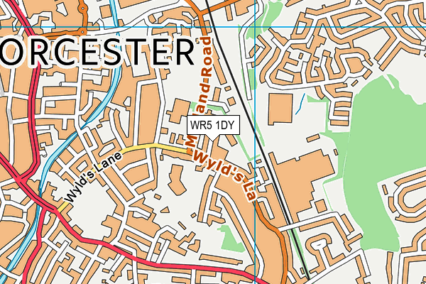 WR5 1DY map - OS VectorMap District (Ordnance Survey) WR5 1DY map - OS VectorMap District (Ordnance Survey)