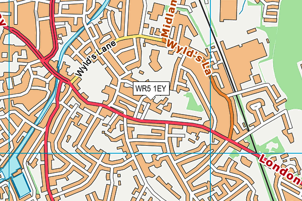 WR5 1EY map - OS VectorMap District (Ordnance Survey) WR5 1EY map - OS VectorMap District (Ordnance Survey)