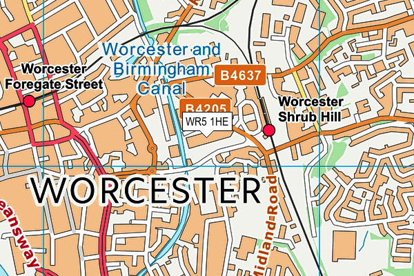 WR5 1HE map - OS VectorMap District (Ordnance Survey) WR5 1HE map - OS VectorMap District (Ordnance Survey)