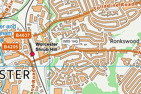 WR5 1HG map - OS VectorMap District (Ordnance Survey) WR5 1HG map - OS VectorMap District (Ordnance Survey)