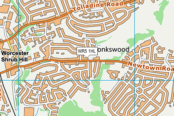 WR5 1HL map - OS VectorMap District (Ordnance Survey)