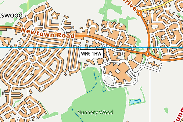 WR5 1HW map - OS VectorMap District (Ordnance Survey) WR5 1HW map - OS VectorMap District (Ordnance Survey)