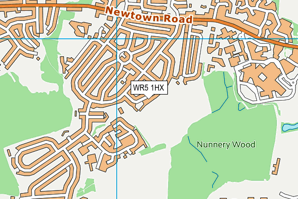WR5 1HX map - OS VectorMap District (Ordnance Survey) WR5 1HX map - OS VectorMap District (Ordnance Survey)