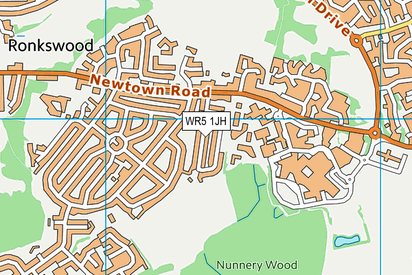 WR5 1JH map - OS VectorMap District (Ordnance Survey)