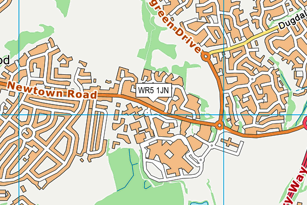 WR5 1JN map - OS VectorMap District (Ordnance Survey) WR5 1JN map - OS VectorMap District (Ordnance Survey)