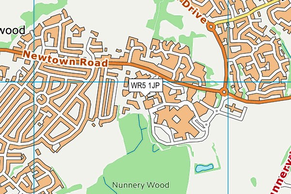 WR5 1JP map - OS VectorMap District (Ordnance Survey)