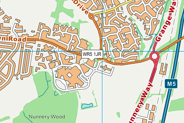 WR5 1JR map - OS VectorMap District (Ordnance Survey) WR5 1JR map - OS VectorMap District (Ordnance Survey)