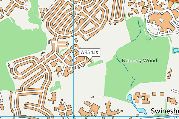 WR5 1JX map - OS VectorMap District (Ordnance Survey) WR5 1JX map - OS VectorMap District (Ordnance Survey)