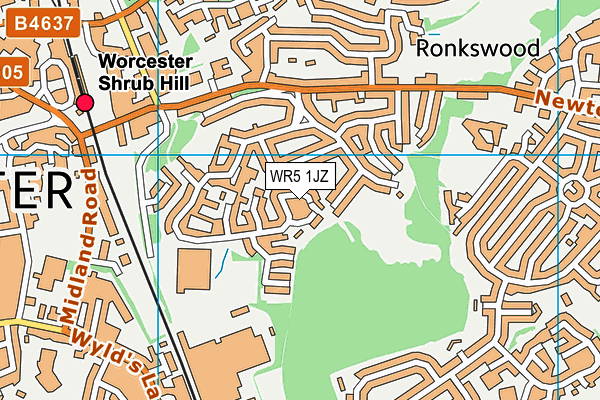 WR5 1JZ map - OS VectorMap District (Ordnance Survey) WR5 1JZ map - OS VectorMap District (Ordnance Survey)