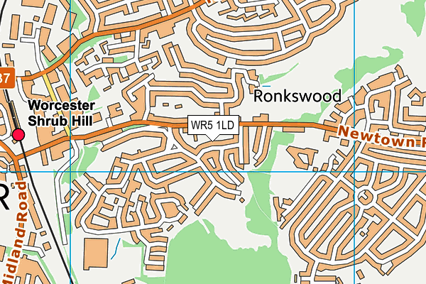 WR5 1LD map - OS VectorMap District (Ordnance Survey) WR5 1LD map - OS VectorMap District (Ordnance Survey)