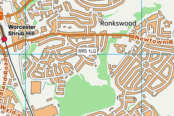 WR5 1LQ map - OS VectorMap District (Ordnance Survey) WR5 1LQ map - OS VectorMap District (Ordnance Survey)