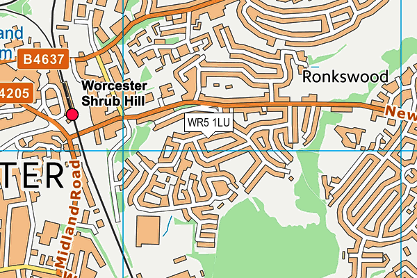 WR5 1LU map - OS VectorMap District (Ordnance Survey)
