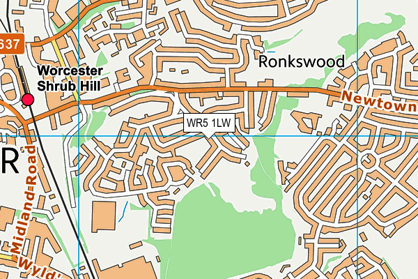 WR5 1LW map - OS VectorMap District (Ordnance Survey) WR5 1LW map - OS VectorMap District (Ordnance Survey)