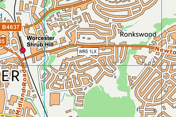 WR5 1LX map - OS VectorMap District (Ordnance Survey) WR5 1LX map - OS VectorMap District (Ordnance Survey)