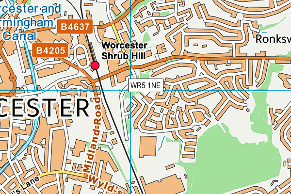 WR5 1NE map - OS VectorMap District (Ordnance Survey) WR5 1NE map - OS VectorMap District (Ordnance Survey)