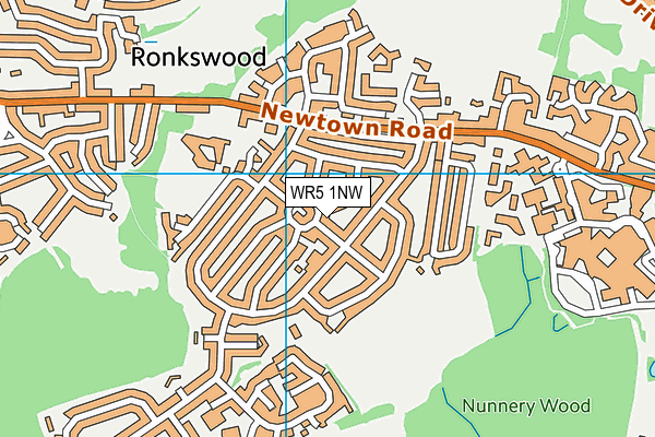 WR5 1NW map - OS VectorMap District (Ordnance Survey) WR5 1NW map - OS VectorMap District (Ordnance Survey)