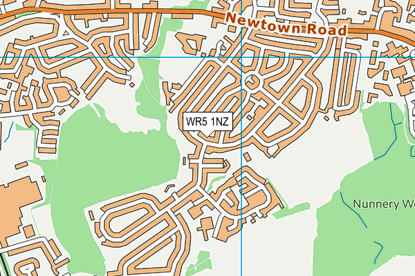 WR5 1NZ map - OS VectorMap District (Ordnance Survey) WR5 1NZ map - OS VectorMap District (Ordnance Survey)