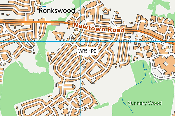 WR5 1PE map - OS VectorMap District (Ordnance Survey) WR5 1PE map - OS VectorMap District (Ordnance Survey)