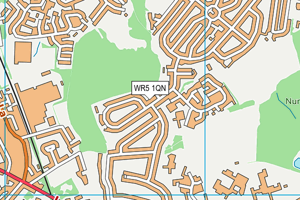 WR5 1QN map - OS VectorMap District (Ordnance Survey) WR5 1QN map - OS VectorMap District (Ordnance Survey)