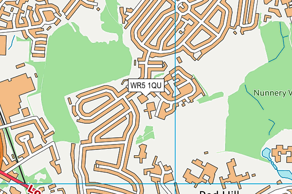 WR5 1QU map - OS VectorMap District (Ordnance Survey) WR5 1QU map - OS VectorMap District (Ordnance Survey)
