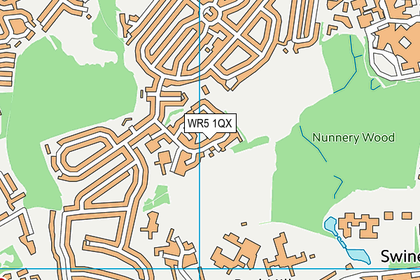 WR5 1QX map - OS VectorMap District (Ordnance Survey) WR5 1QX map - OS VectorMap District (Ordnance Survey)