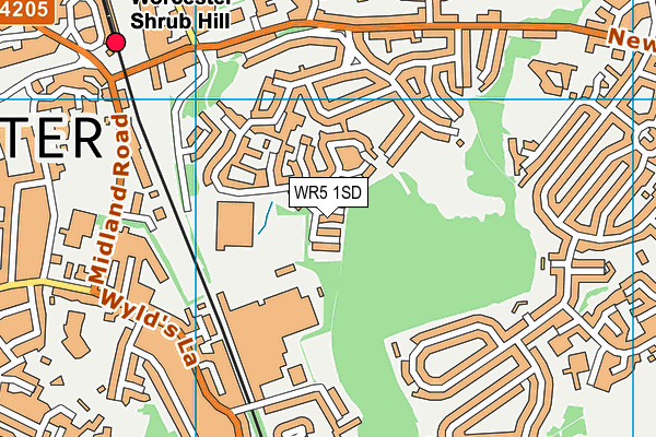 WR5 1SD map - OS VectorMap District (Ordnance Survey) WR5 1SD map - OS VectorMap District (Ordnance Survey)