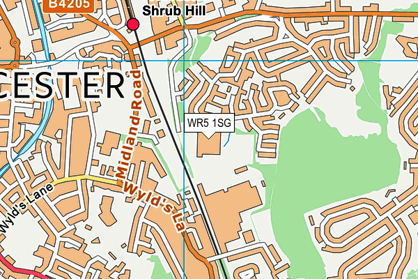 WR5 1SG map - OS VectorMap District (Ordnance Survey) WR5 1SG map - OS VectorMap District (Ordnance Survey)
