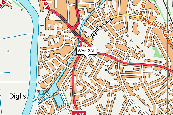 WR5 2AT map - OS VectorMap District (Ordnance Survey) WR5 2AT map - OS VectorMap District (Ordnance Survey)