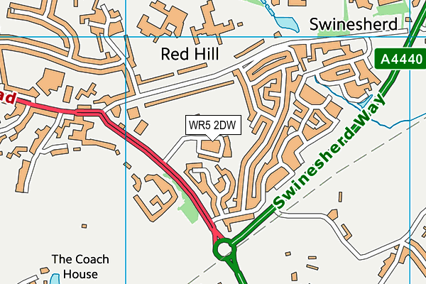 WR5 2DW map - OS VectorMap District (Ordnance Survey) WR5 2DW map - OS VectorMap District (Ordnance Survey)