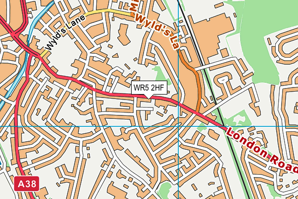 WR5 2HF map - OS VectorMap District (Ordnance Survey)