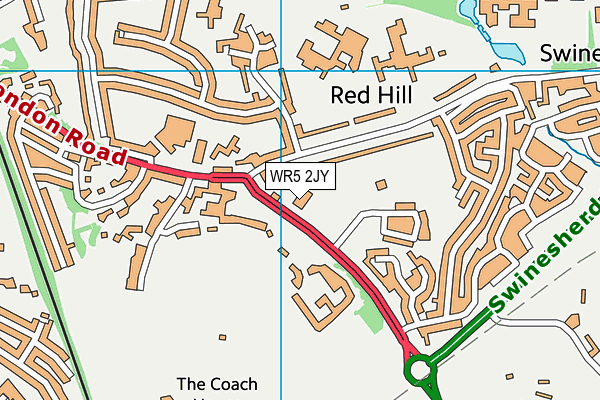 WR5 2JY map - OS VectorMap District (Ordnance Survey) WR5 2JY map - OS VectorMap District (Ordnance Survey)