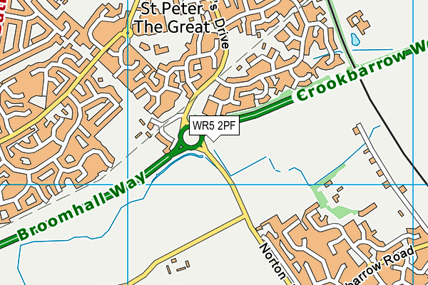 WR5 2PF map - OS VectorMap District (Ordnance Survey) WR5 2PF map - OS VectorMap District (Ordnance Survey)