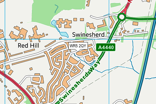 WR5 2QY map - OS VectorMap District (Ordnance Survey) WR5 2QY map - OS VectorMap District (Ordnance Survey)