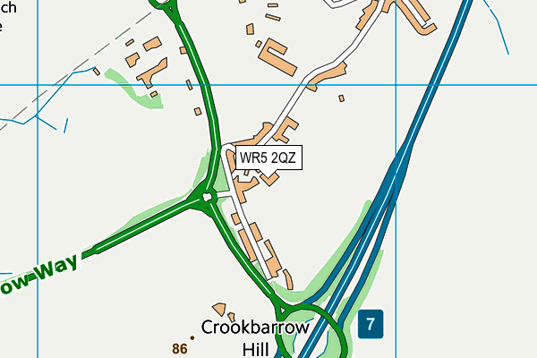 WR5 2QZ map - OS VectorMap District (Ordnance Survey) WR5 2QZ map - OS VectorMap District (Ordnance Survey)