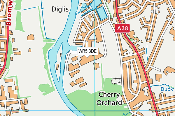 WR5 3DE map - OS VectorMap District (Ordnance Survey) WR5 3DE map - OS VectorMap District (Ordnance Survey)