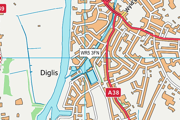 WR5 3FN map - OS VectorMap District (Ordnance Survey) WR5 3FN map - OS VectorMap District (Ordnance Survey)