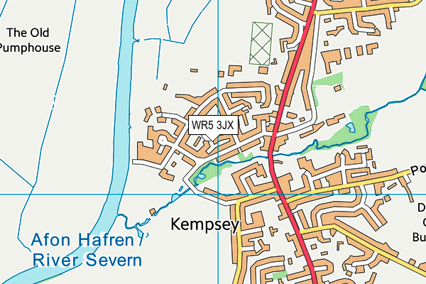 WR5 3JX map - OS VectorMap District (Ordnance Survey)