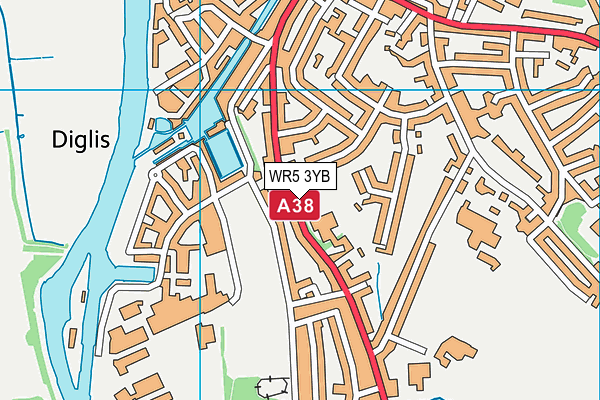 WR5 3YB map - OS VectorMap District (Ordnance Survey) WR5 3YB map - OS VectorMap District (Ordnance Survey)